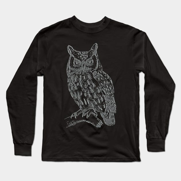 owl Long Sleeve T-Shirt by hottehue